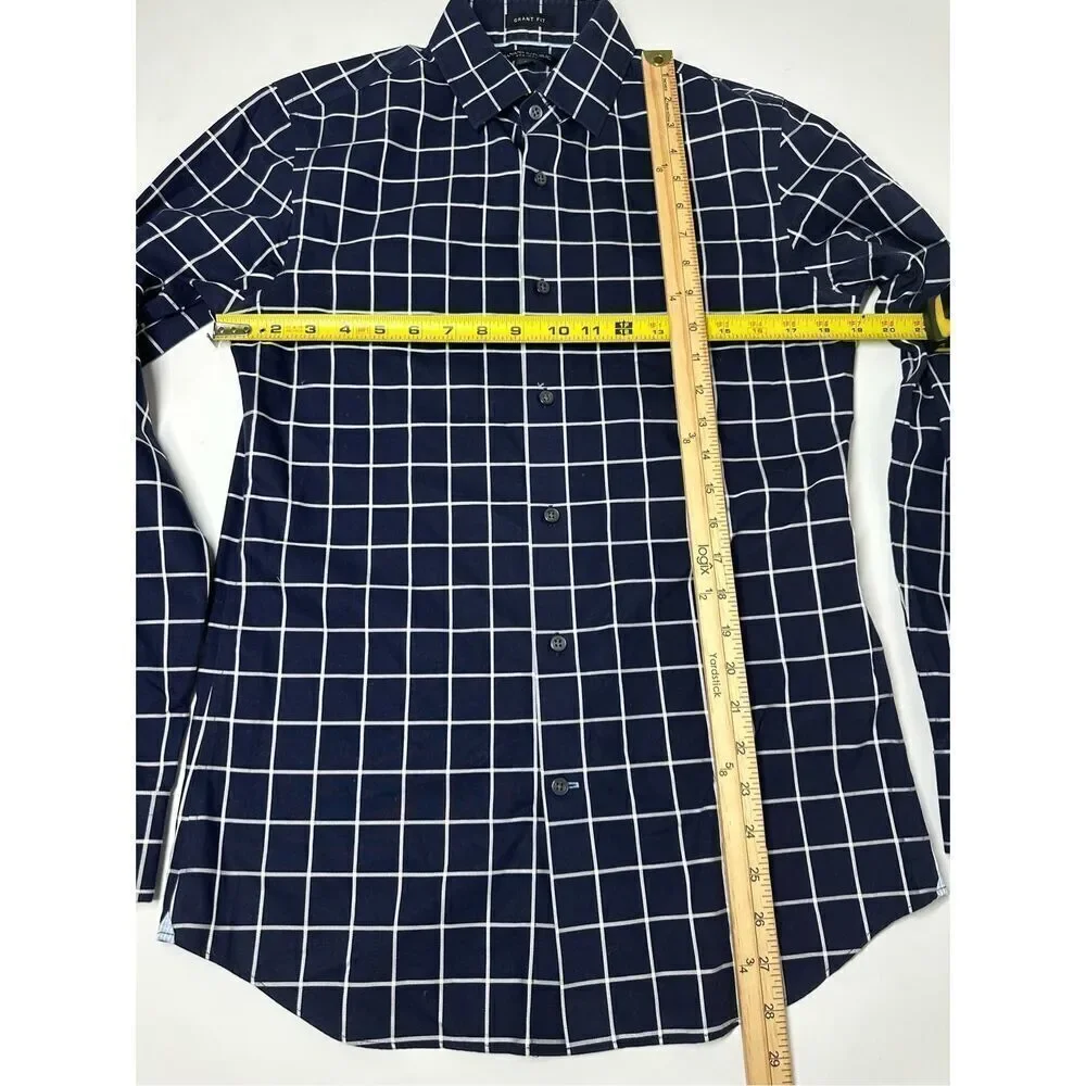 Banana Republic Non-Iron Grant Fit Navy Blue Men’s Shirt Long Sleeve Size S